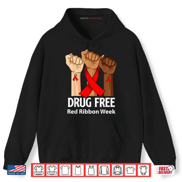 Red Ribbon Week Say No to Drugs Hands Drug Free Anti Drug Shirt 2 Hoodie Red Ribbon Week Say No to Drugs Hands Drug Free Anti Drug Shirt