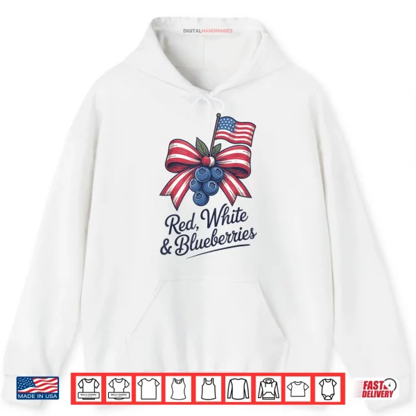 Hoodie Red White and Blueberries Shirt