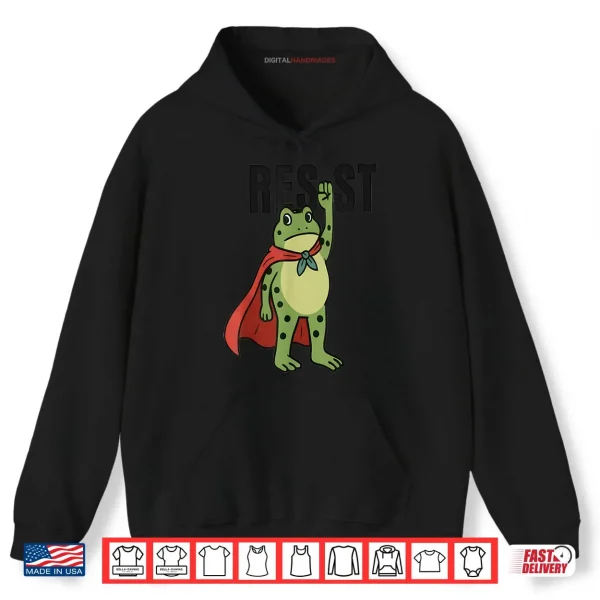 Hoodie Resist Frog Meme Vintage Shirt
