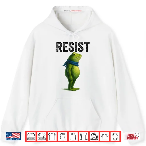 Hoodie Resist Frog Portland Frog Funny Protest Shirt