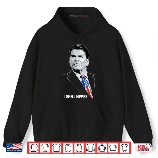 Hoodie Ronald Reagan I Smell Hippies Shirt