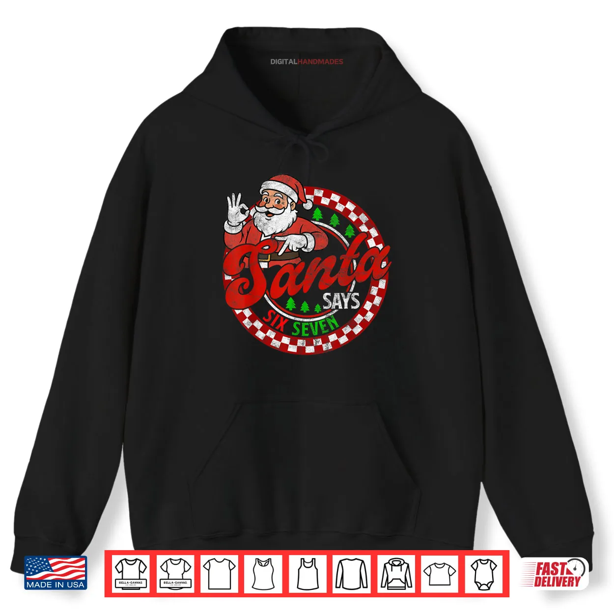 Santa Says Six Seven Christmas 67 Meme Xmas Shirt Santa Says Six Seven Christmas 67 Meme Xmas Shirt