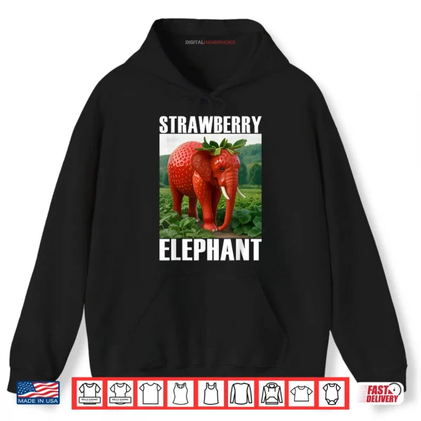 Strawberry Elephant Italian Brainrot Meme Shirt 2 Hoodie Strawberry Elephant Italian Brainrot Meme Shirt