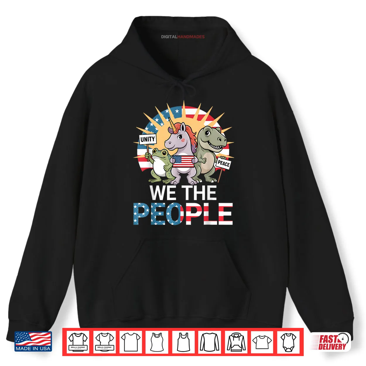 We The People Funny Patriotic US Flag Unicorn Dinosaur Frog Shirt We The People Funny Patriotic US Flag Unicorn Dinosaur Frog Shirt