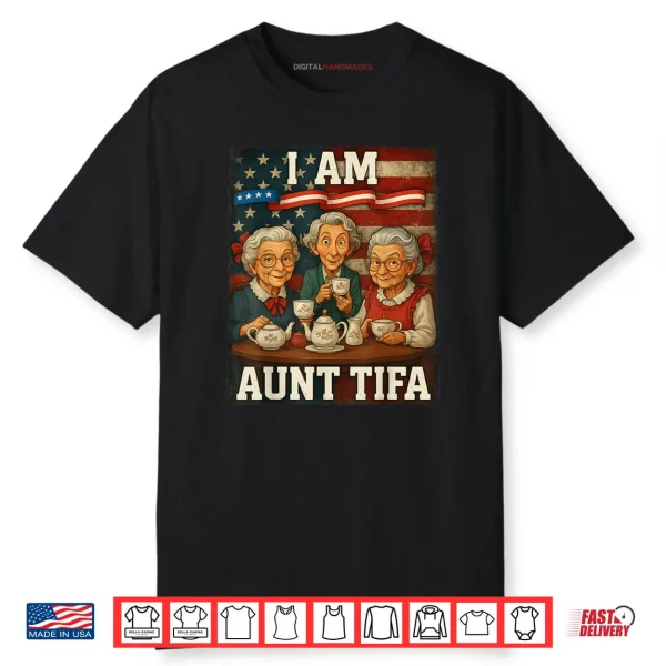 I Am Aunt Tifa American Flag Shirt