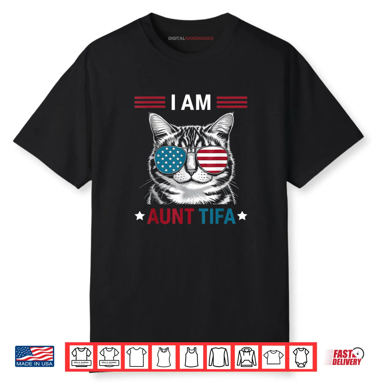 I Am Aunt Tifa Cat Patriotic Shirt I Am Aunt Tifa Cat Patriotic Shirt