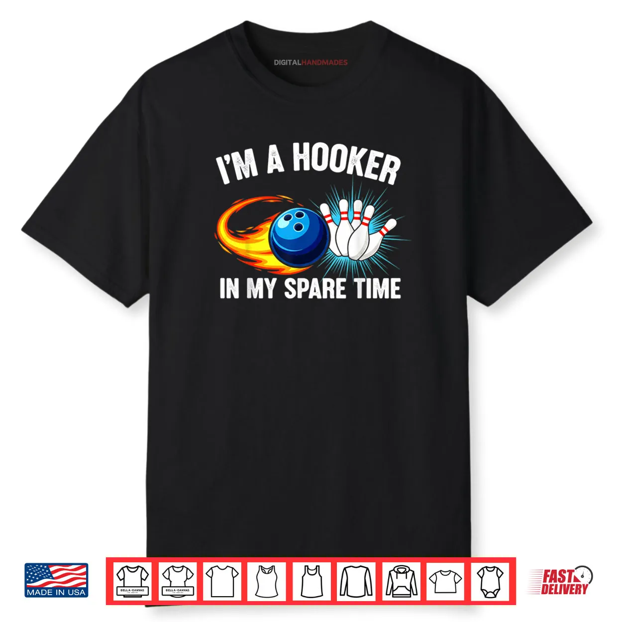 I’m Hook er in Spare Time Funny Ten Pin Bowling Humor Shirt I’m Hook er in Spare Time Funny Ten Pin Bowling Humor Shirt