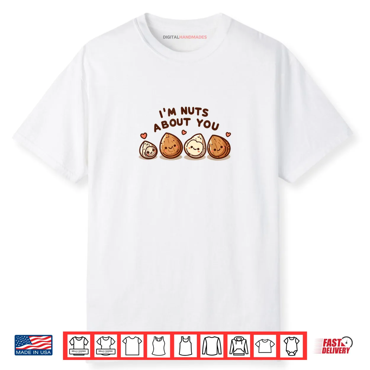 I’m Nuts About You Cute Cartoon Nut Valentine’s Day Shirt I’m Nuts About You Cute Cartoon Nut Valentine’s Day Shirt