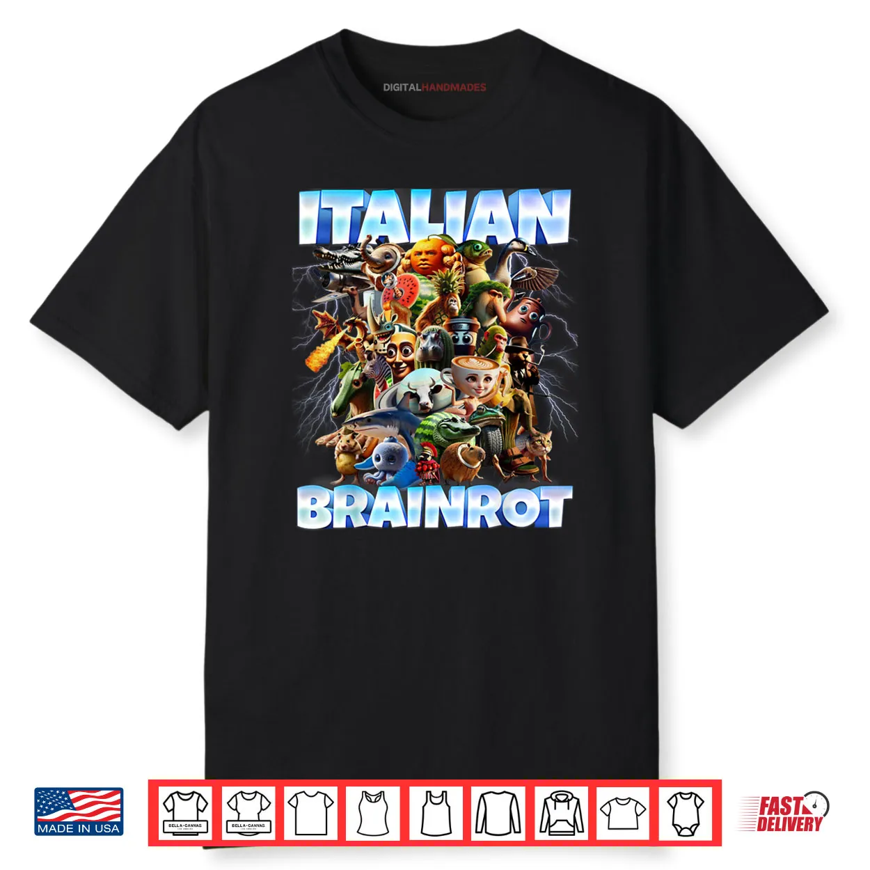 Italian Brainrot Characters Funny Meme Popular Trend Gen Z Shirt Italian Brainrot Characters Funny Meme Popular Trend Gen Z Shirt