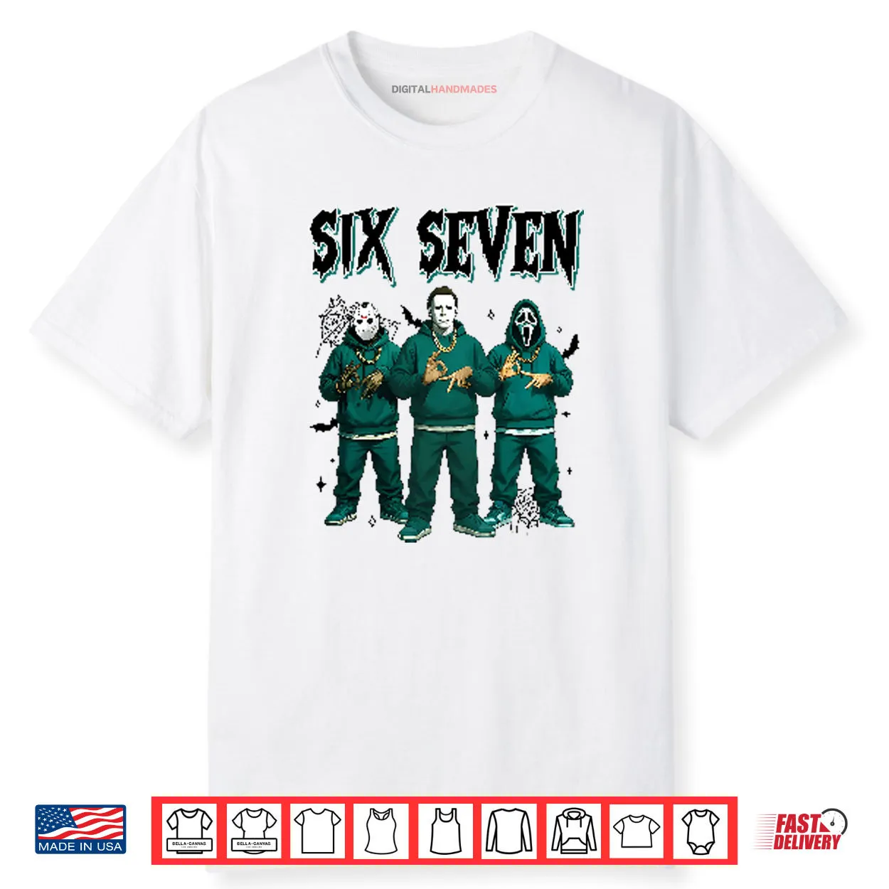 Jason Voorhees Michael Myers Ghostface Six Seven Meme Shirt Jason Voorhees Michael Myers Ghostface Six Seven Meme Shirt