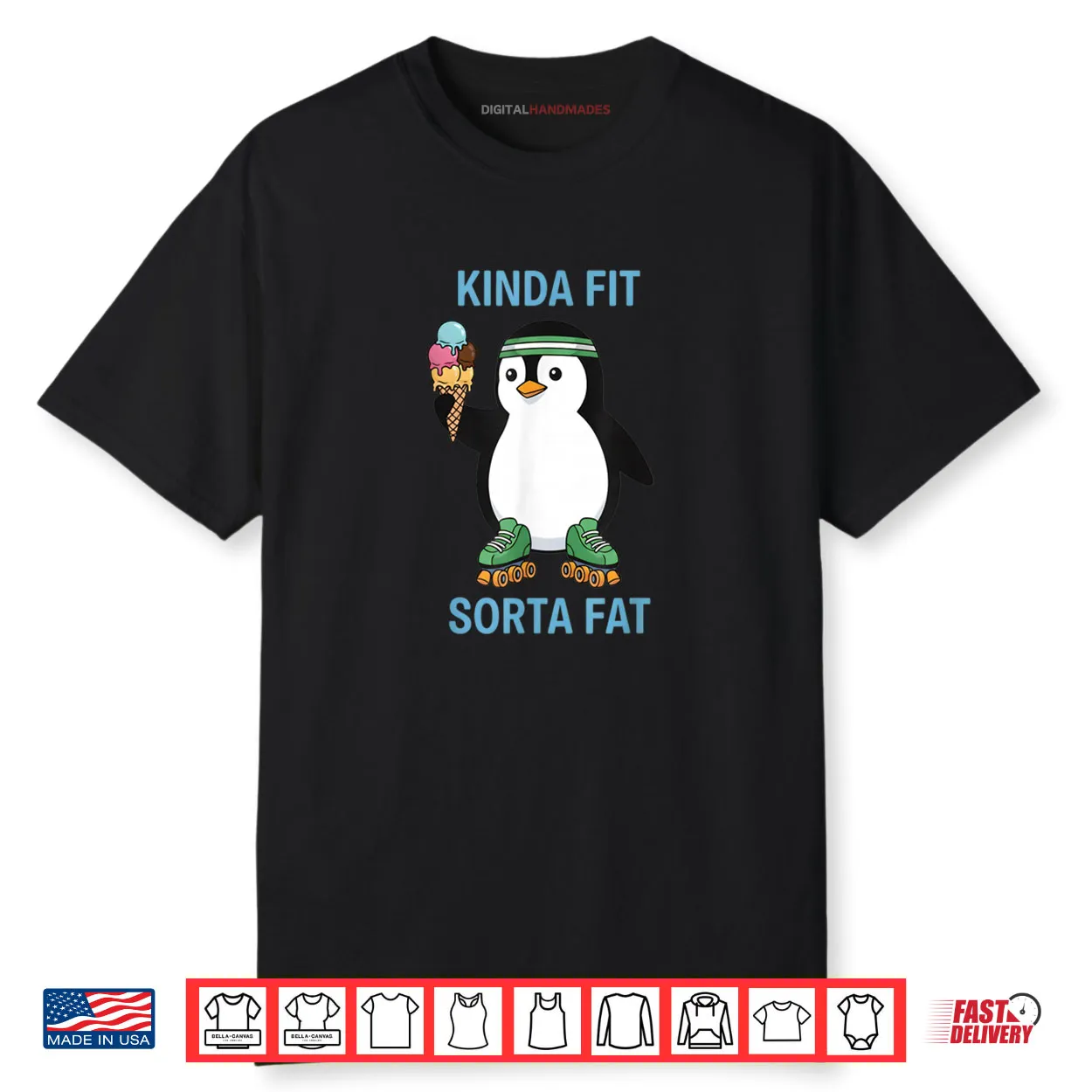 Kinda Fit Sorta Fat Funny Gym Penguin Weightlifting Workout Shirt Kinda Fit Sorta Fat Funny Gym Penguin Weightlifting Workout Shirt