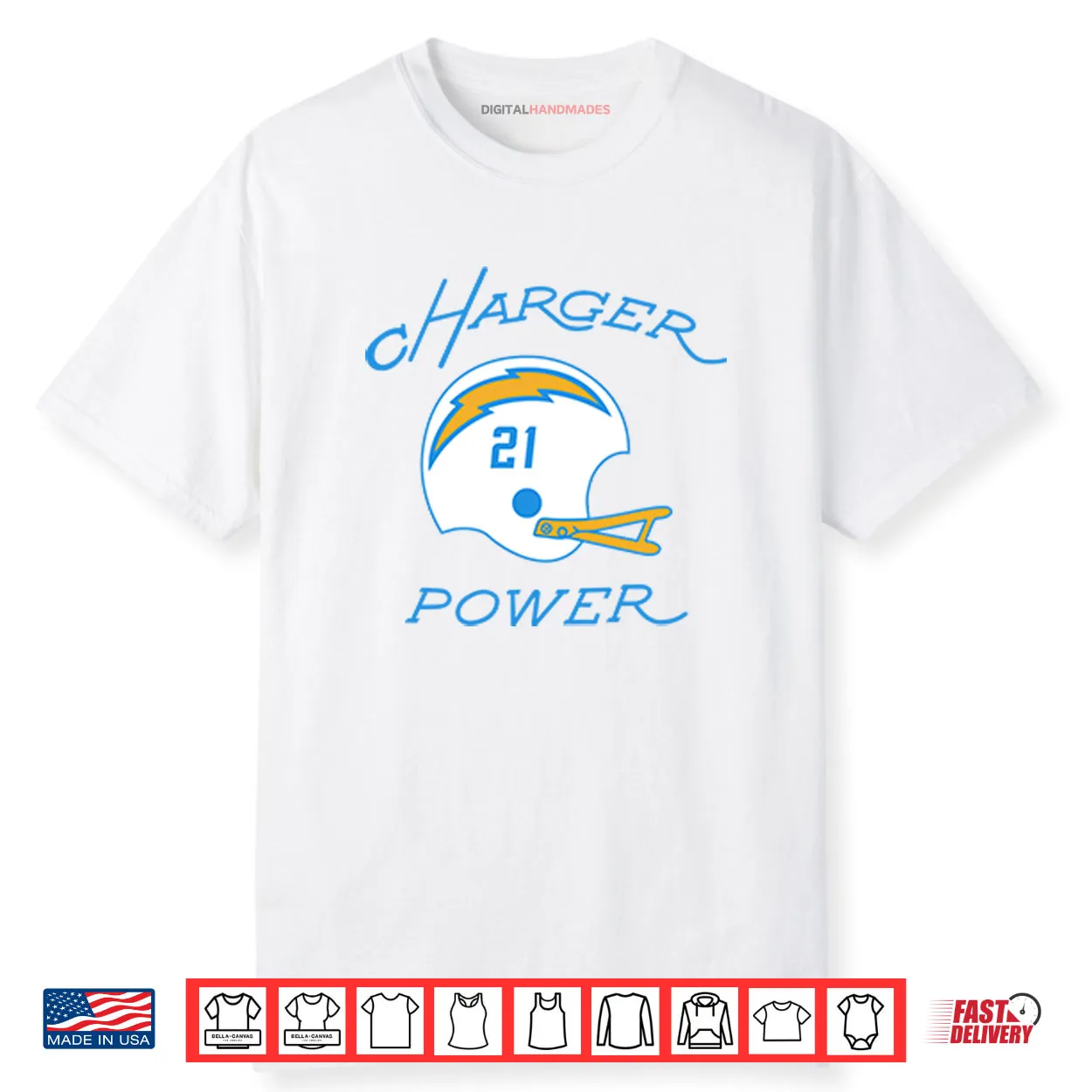 Los Angeles Chargers Charger Power Shirt Los Angeles Chargers Charger Power Shirt