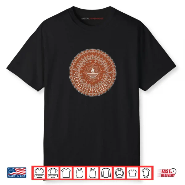 Mandala Warli Diya Shirt