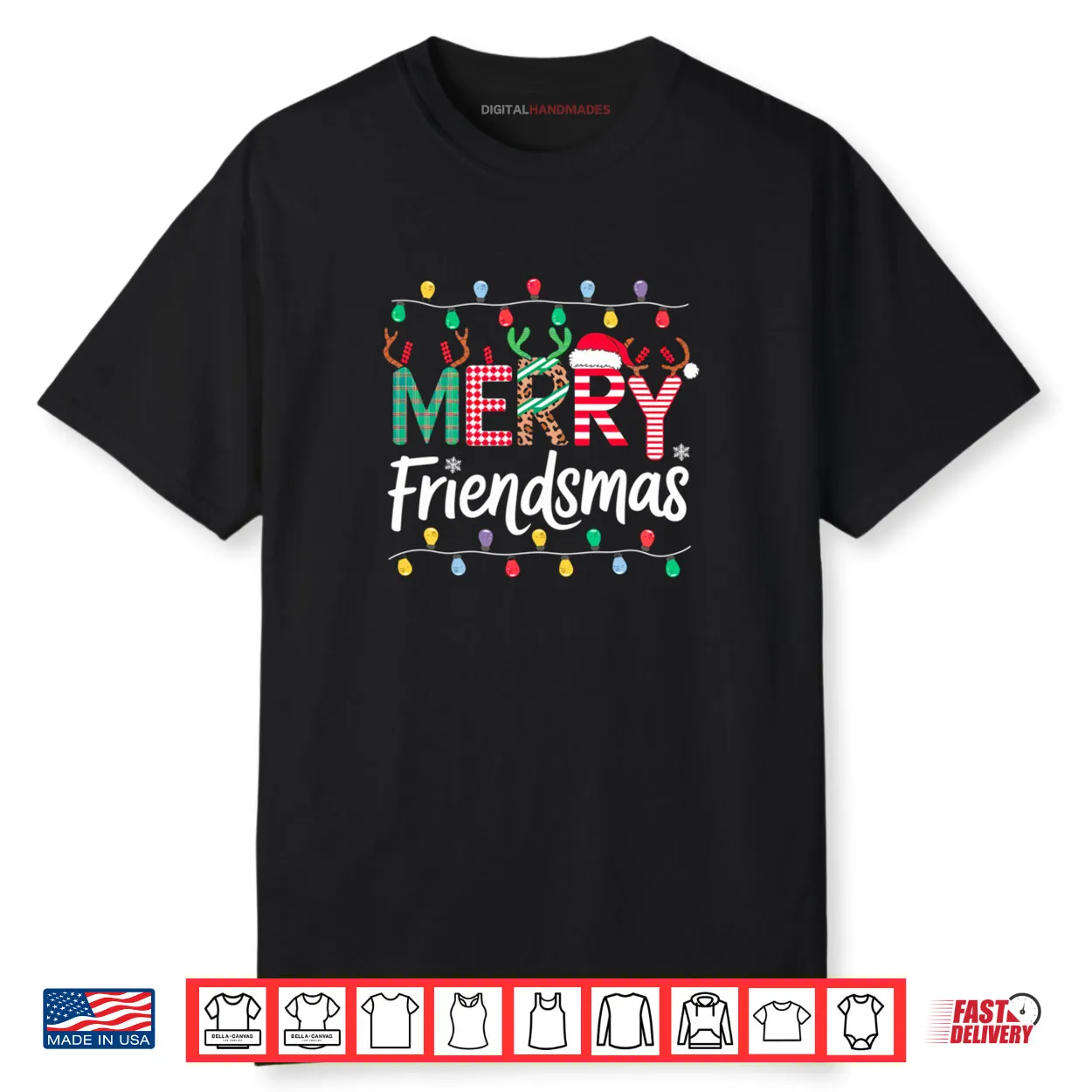 Merry Friendsmas Funny Christmas Friends Party Matching Shirt Merry Friendsmas Funny Christmas Friends Party Matching Shirt