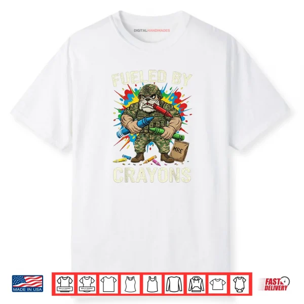 Military Corps Bulldog Crayon Eater Soldier Veterans Day Shirt