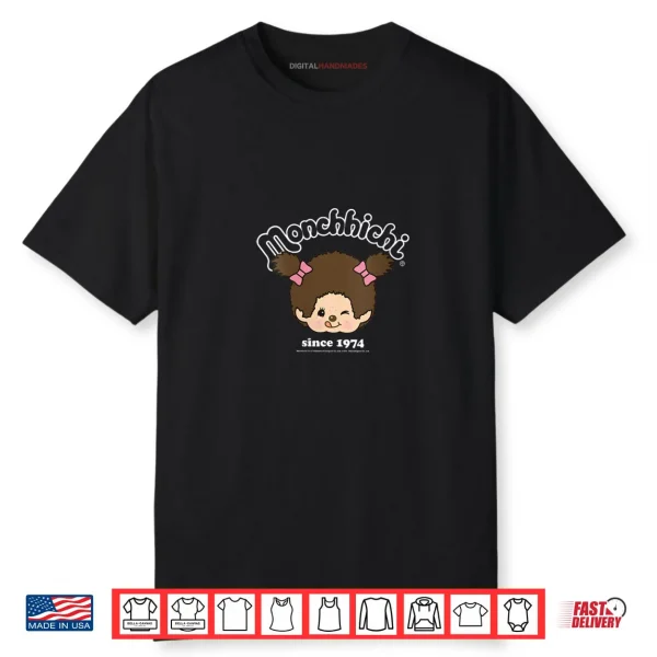 Monchhichi Since 1974 Happy Little Fluffy Girl Shirt