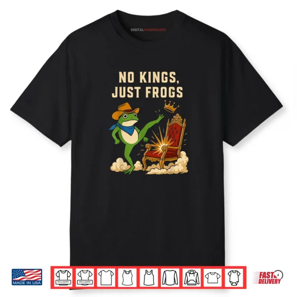 No Kings Just Frogs Portland Frog Protest Vintage Shirt