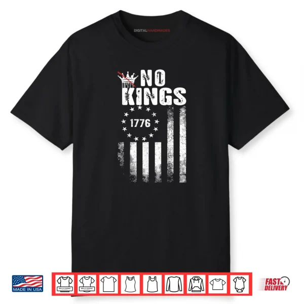 No Kings Patriotic Men Women Liberty Shirt