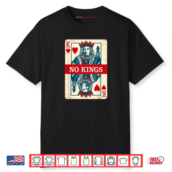 No Kings Playing Card Statement Shirt
