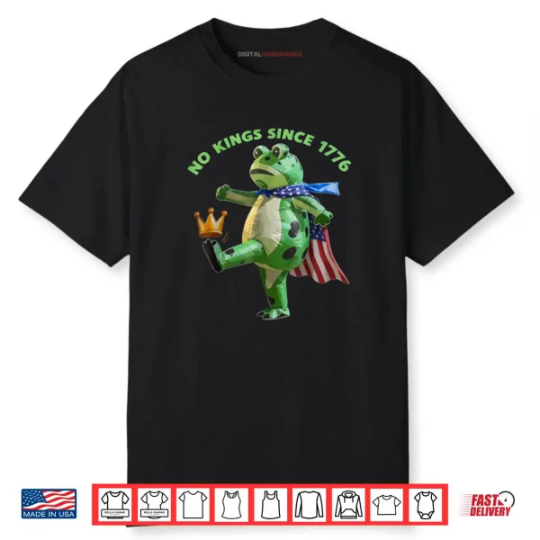 No Kings Since 1776 Portland Frog Kicking Crown Shirt