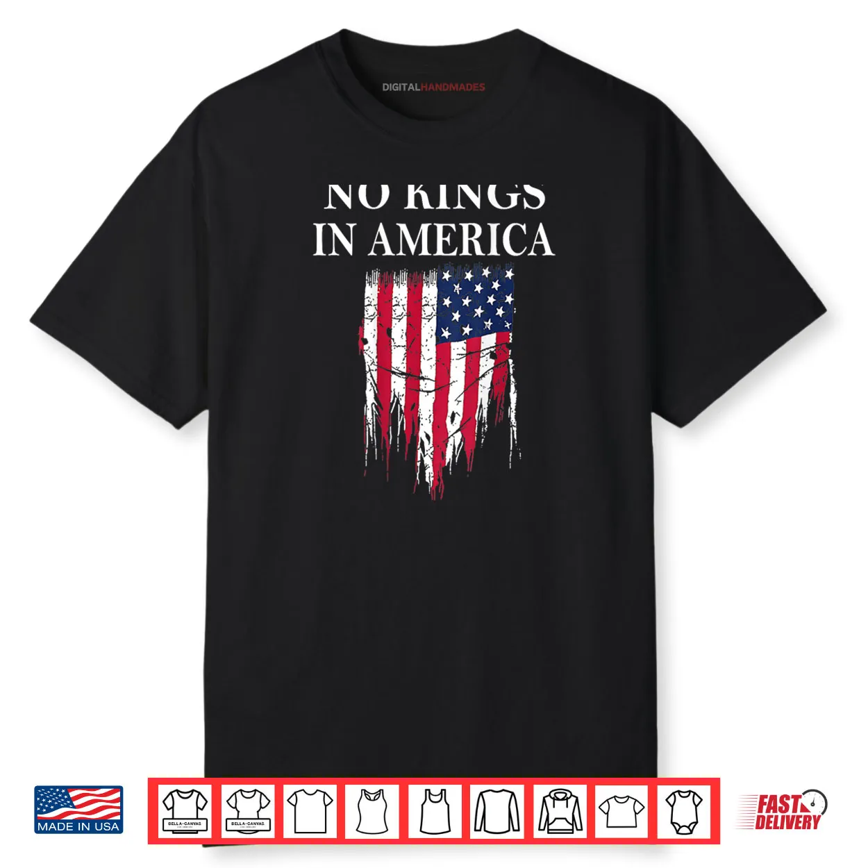 No Kings in America America Flag Vintage No Kings Shirt No Kings in America America Flag Vintage No Kings Shirt