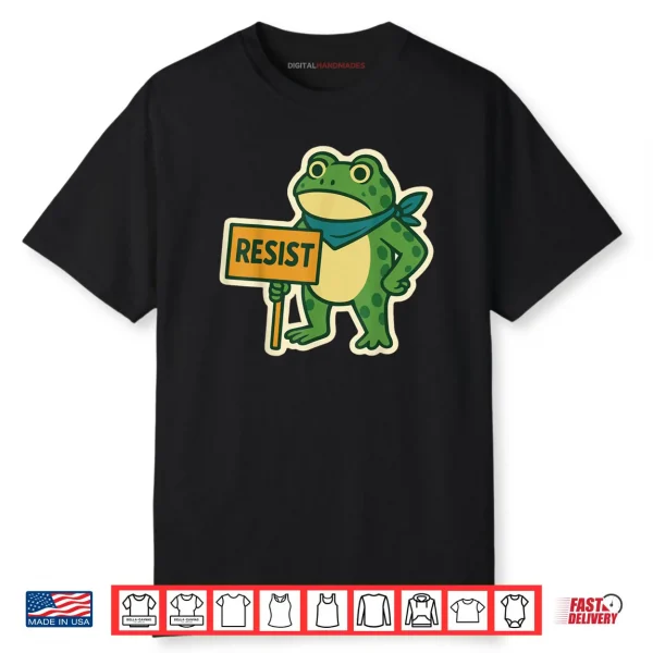 Portland Frog Protest Resist Funny Portland Frog ICE Protest Shirt