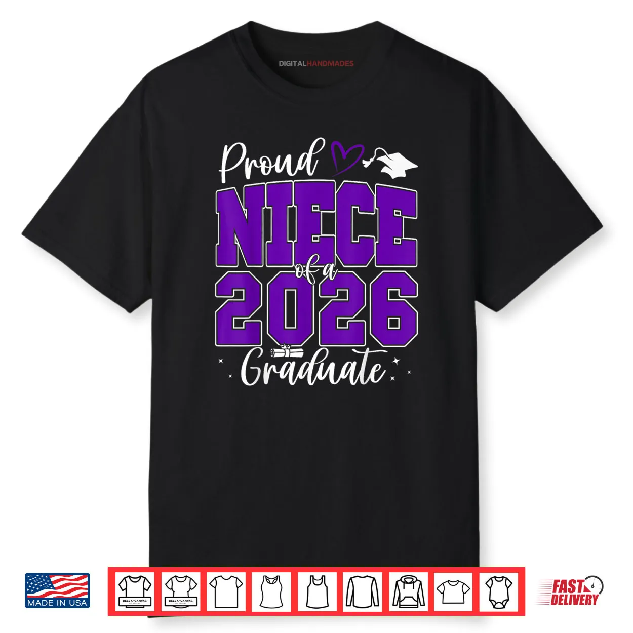 Proud Niece of a Class of 2026 Graduate Senior Graduation Shirt Proud Niece of a Class of 2026 Graduate Senior Graduation Shirt