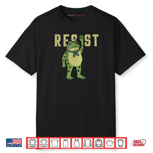 Resist Frog Portland Frog Protest Funny Shirt