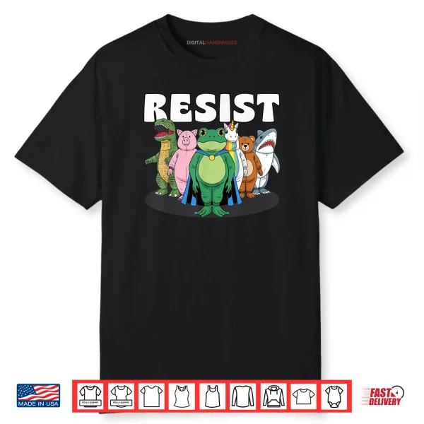Resist No King Portland Frog Costume Activists Group Frog Shirt