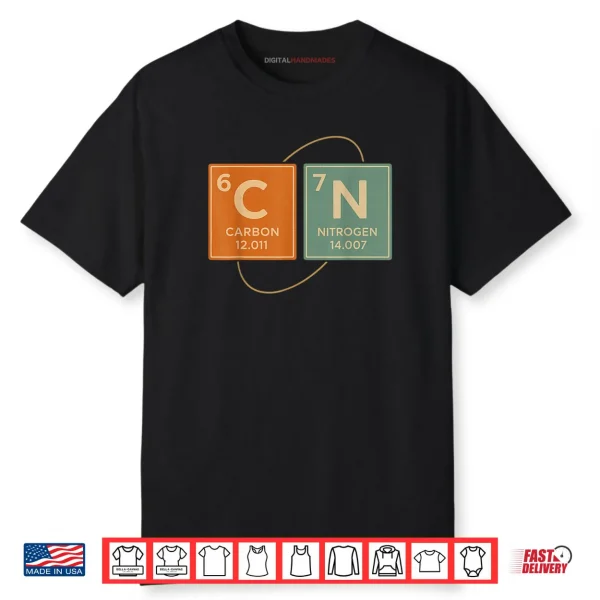 Retro Funny 6 7 Carbon Nitrogen Periodic Shirt