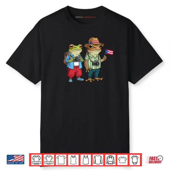 Rican Sapo Concho Coqui Frog Puerto Rico Flag Hispanic Shirt