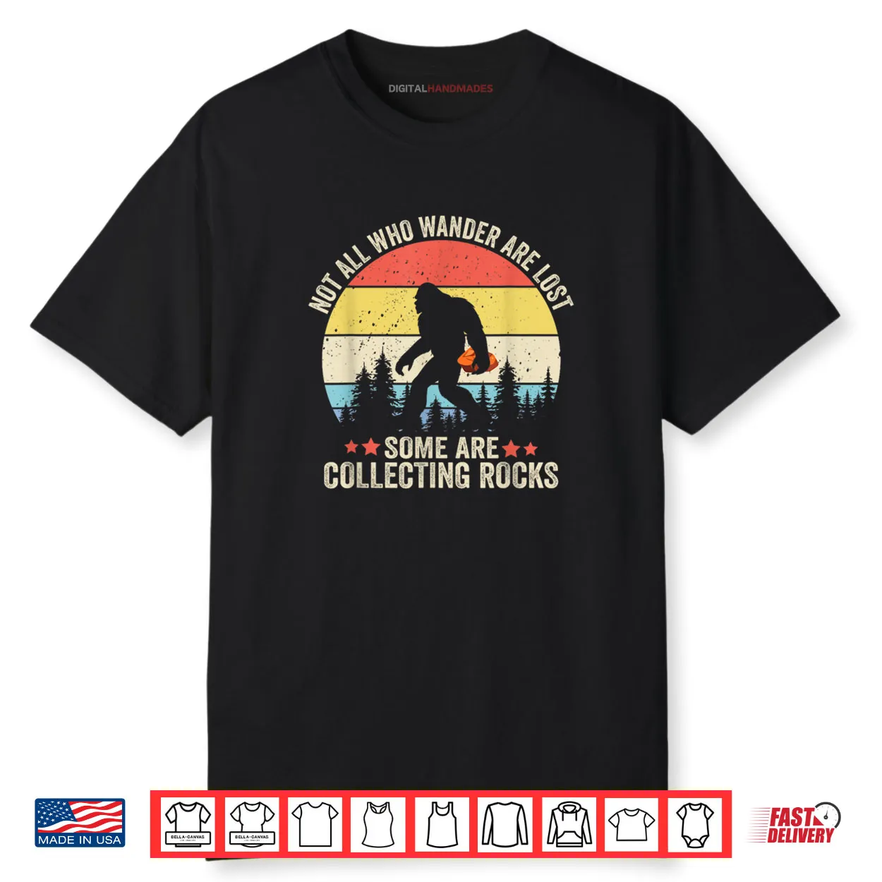 Rock Collector Bigfoot for Geologist Rockhound Geode Hunter Shirt Rock Collector Bigfoot for Geologist Rockhound Geode Hunter Shirt