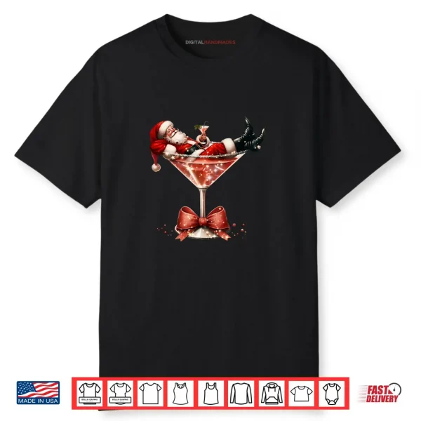 Santa’s Hot Mess Christmas Martini Xmas Shirt