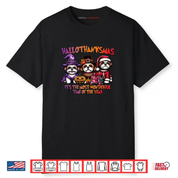 Shih Tzu Halloween Thanksgiving Christmas Shirt