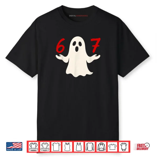 Six Seven Meme 6 7 Halloween Ghost Costume Shirt