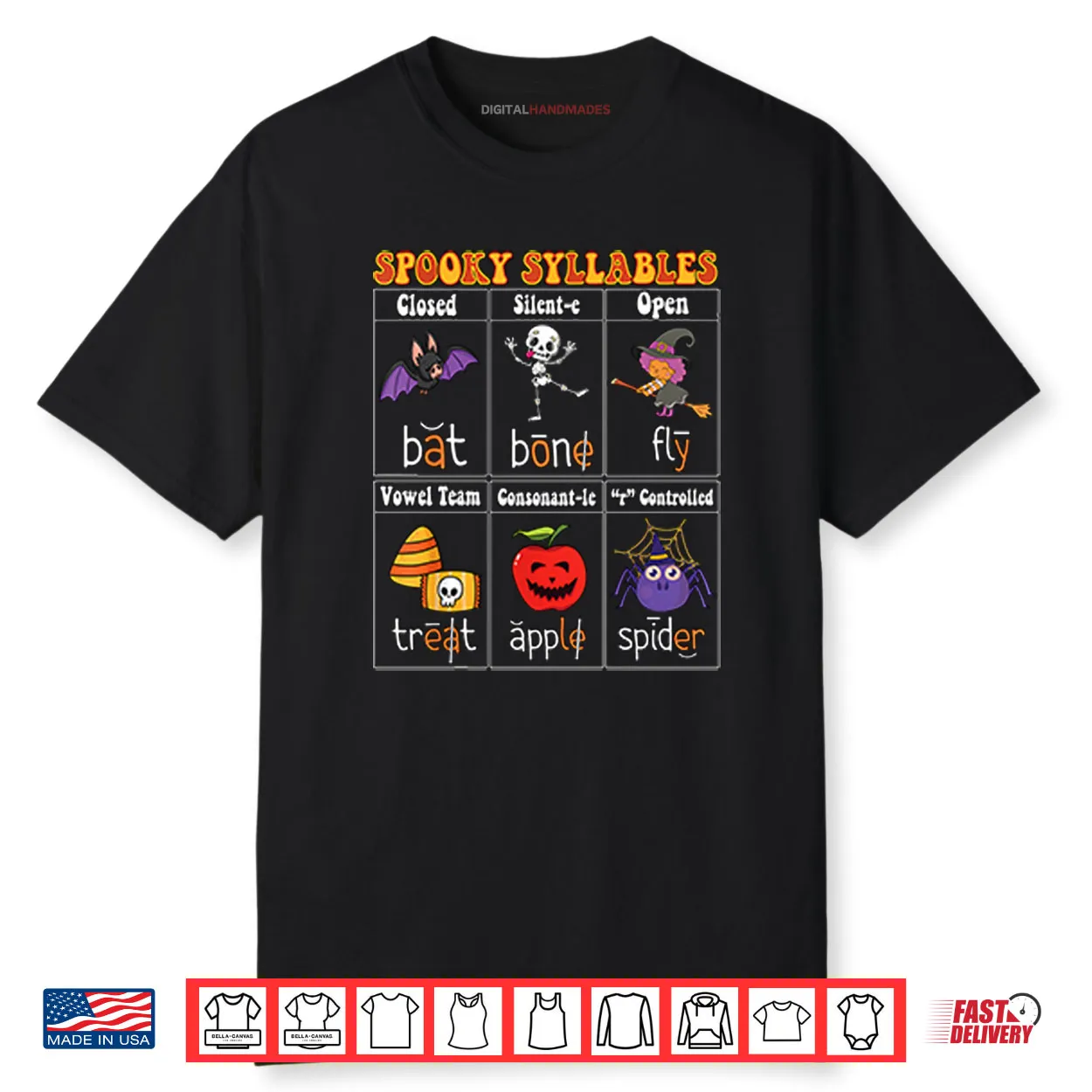 Spooky Syllables Teacher Funny Halloween Shirt Spooky Syllables Teacher Funny Halloween Shirt