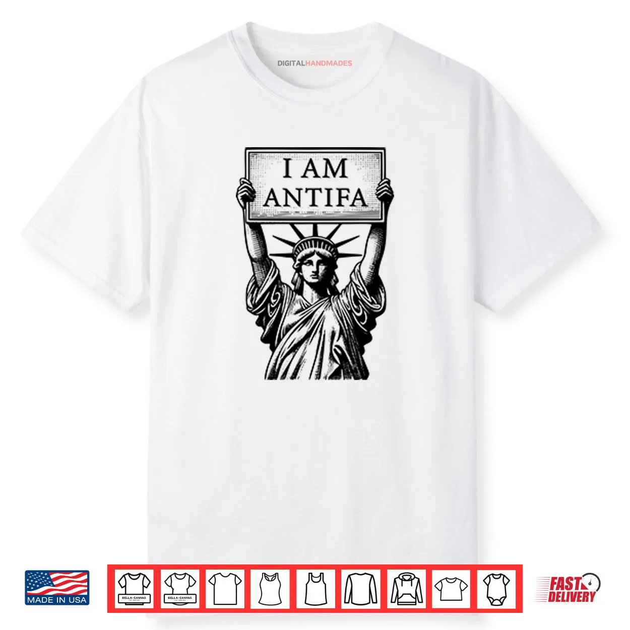 Statue Of Liberty I Am Antifa Shirt Statue Of Liberty I Am Antifa Shirt