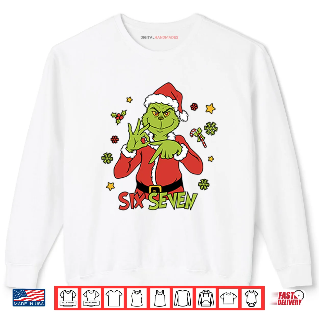 6 7 Six Seven Meme Grinch Christmas Shirt 6 7 Six Seven Meme Grinch Christmas Shirt