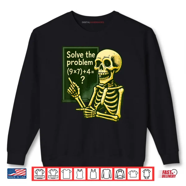 Sweatshirt 67 Halloween Math Funny Six Seven Meme Brainrot Skeleton Shirt