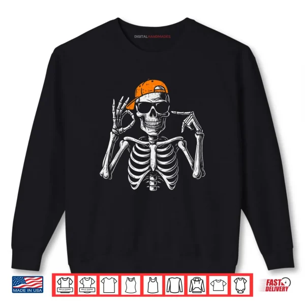 Sweatshirt 67 Meme Trendy Skeleton Halloween Funny Six Seven Gen Alpha Shirt