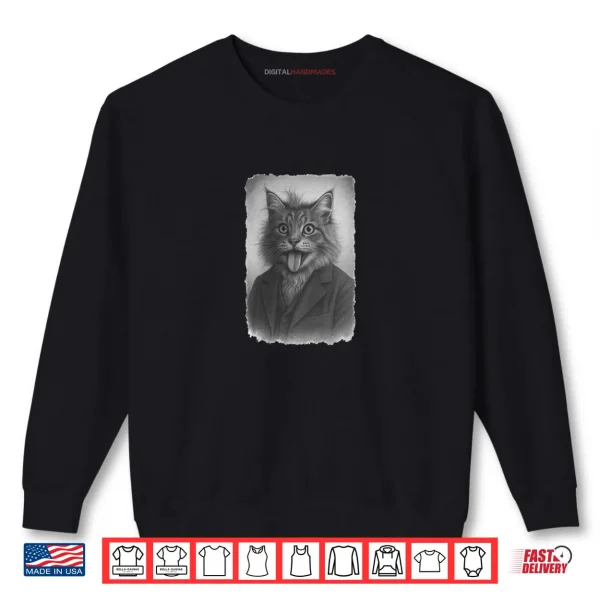 Albert Einstein Tongue Cat Lovers Shirt 1 Sweatshirt Albert Einstein Tongue Cat Lovers Shirt
