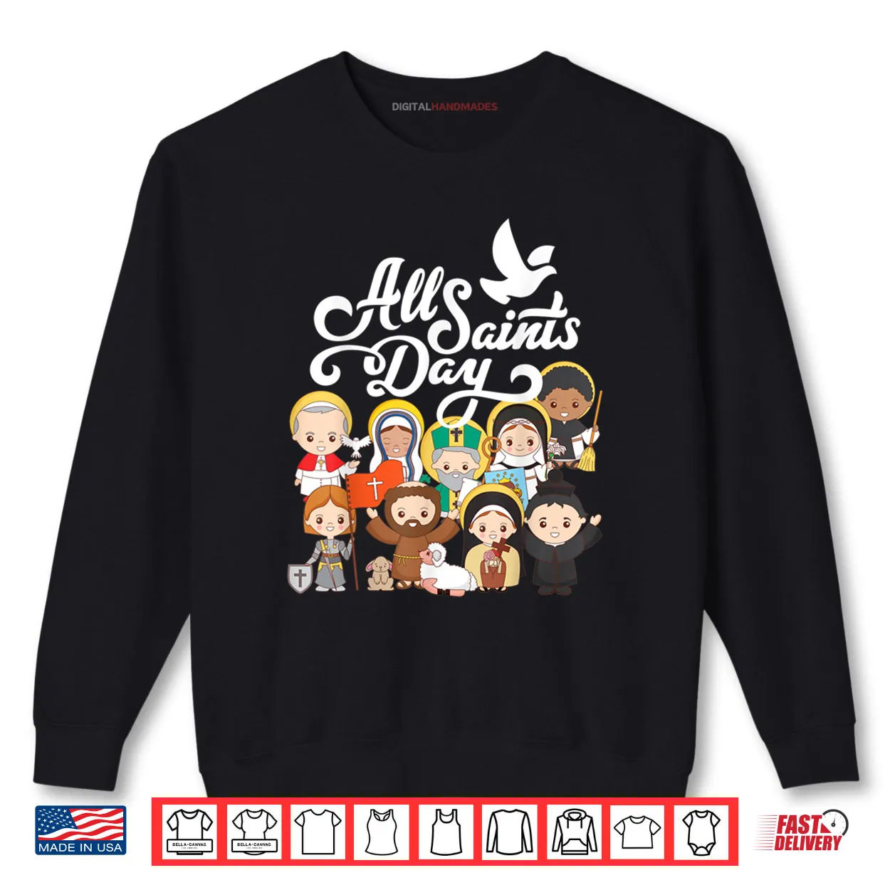All Saints Day Kids Catholic St Francis Therese Joan of Arc Shirt All Saints Day Kids Catholic St Francis Therese Joan of Arc Shirt