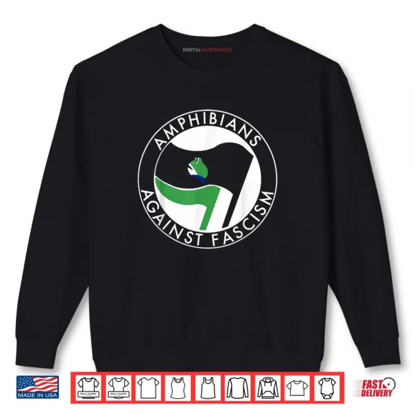 Sweatshirt Amphibians Against Fascism Portland Inflatable Frog Protest Shirt