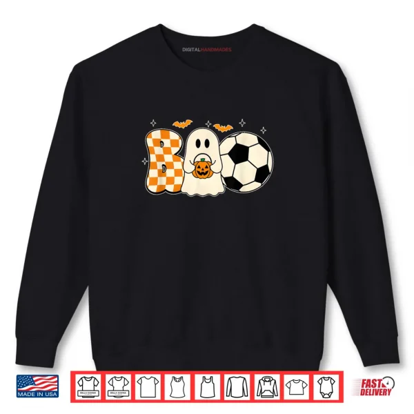 Sweatshirt Boo Ghost Playing Soccer Halloween Players Trick or Treat Shirt