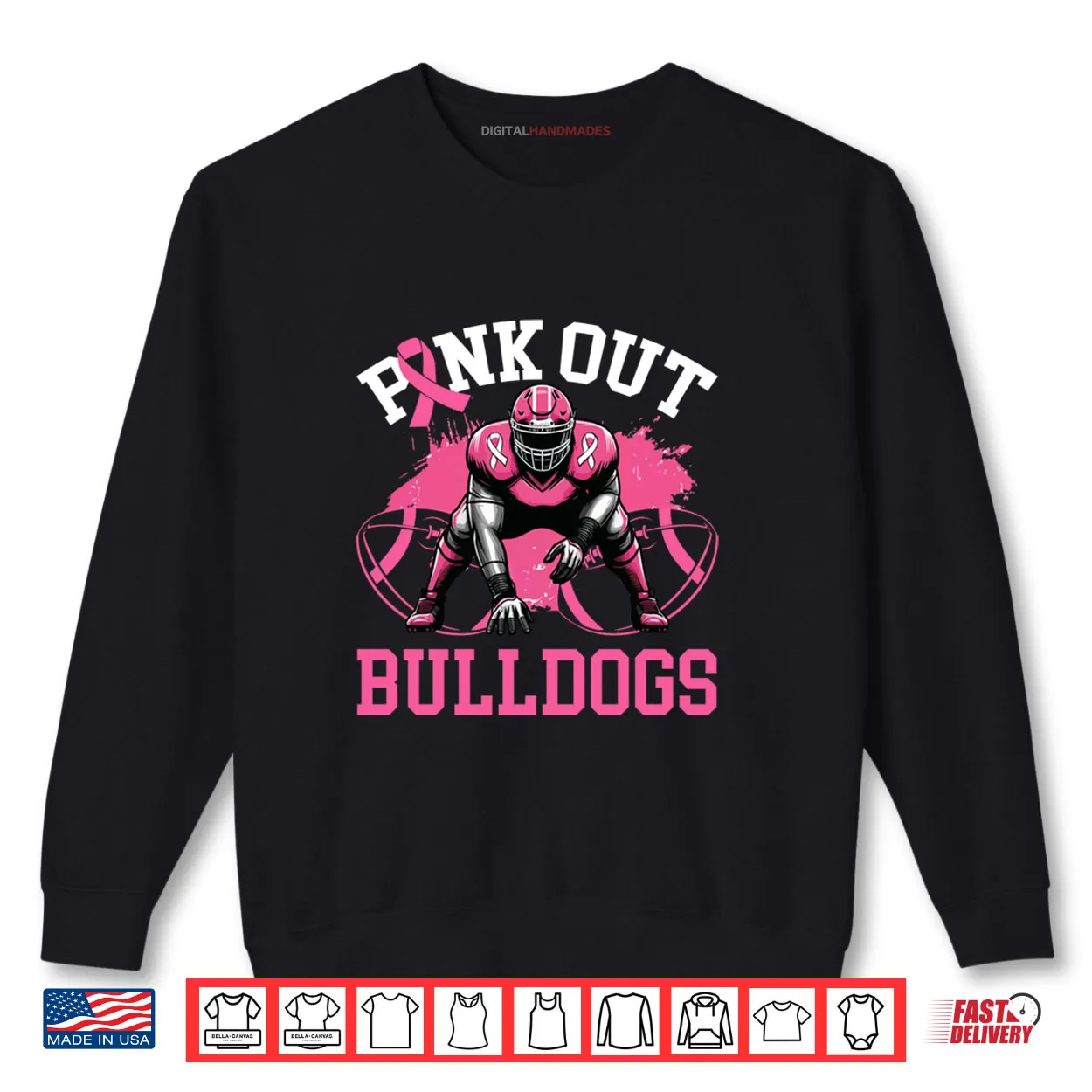 Bulldog Pink Out Football Tackle Breast Cancer Awareness Shirt Bulldog Pink Out Football Tackle Breast Cancer Awareness Shirt