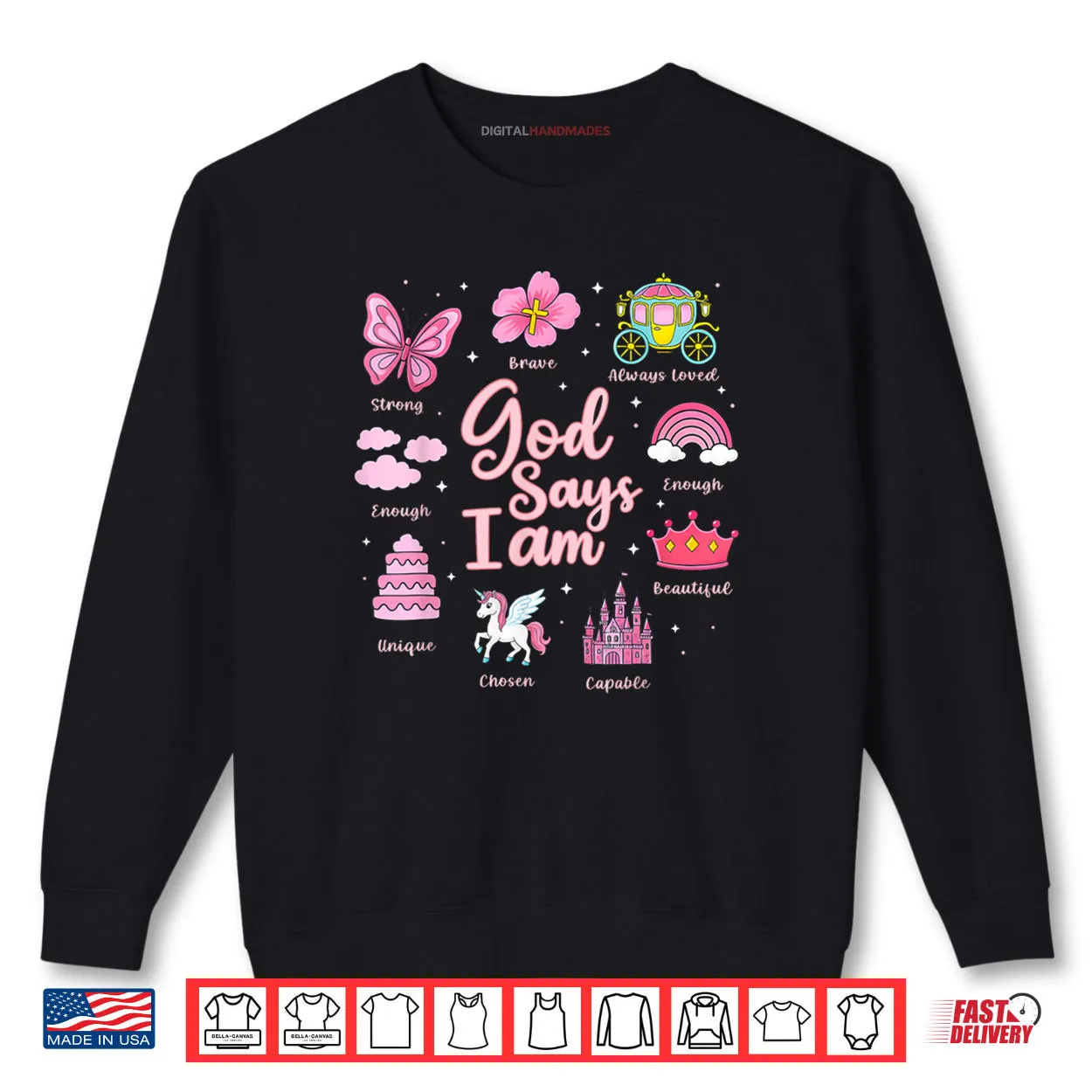 Cartoon God Say I Am Princess Girl Shirt Cartoon God Say I Am Princess Girl Shirt