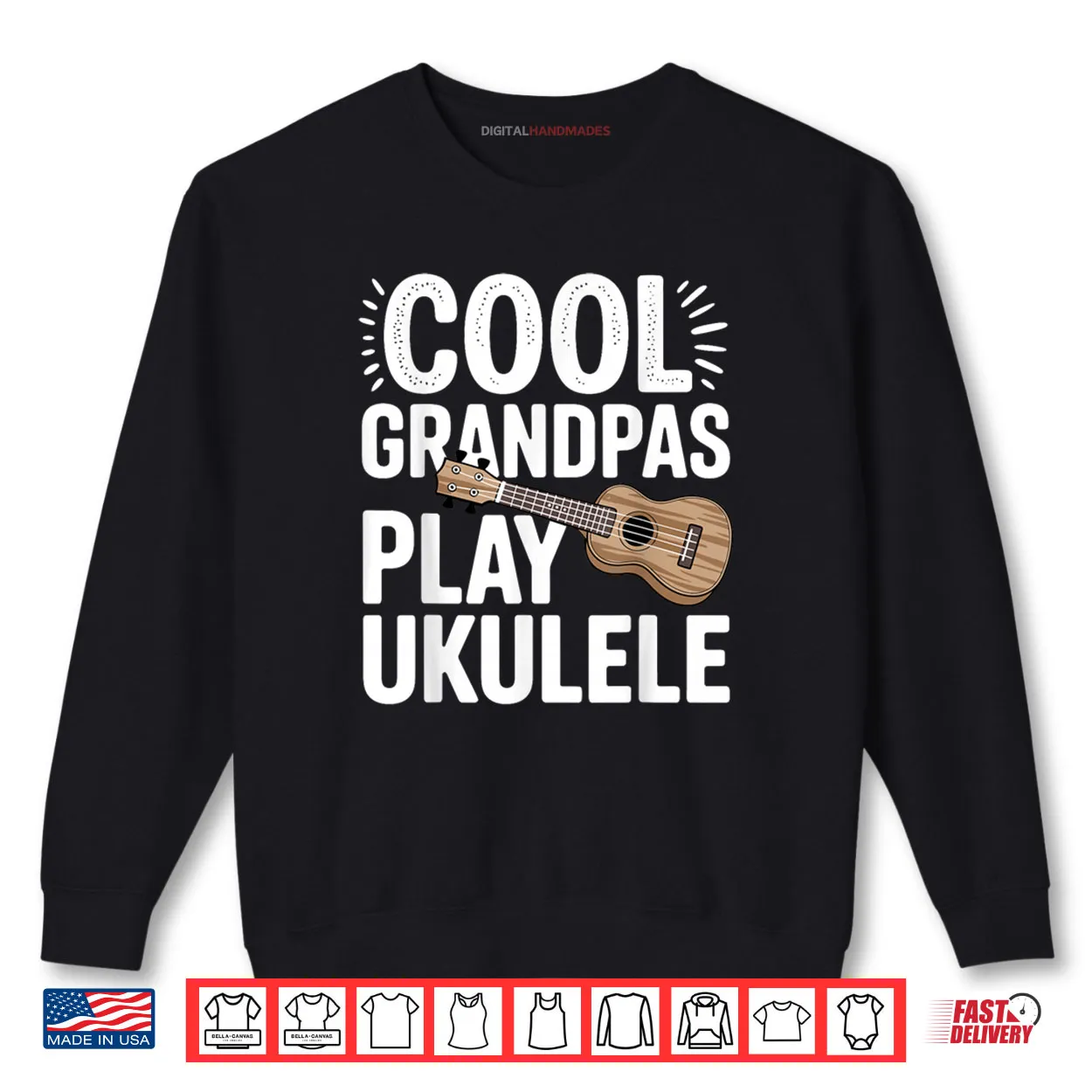 Cool Ukulele Art for Grandpa Men Music Lover Ukulele Player Shirt Cool Ukulele Art for Grandpa Men Music Lover Ukulele Player Shirt