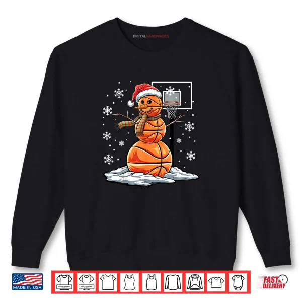 Cute Christmas Basketball Snowman Shirt Basketball Christmas Shirt 1 Sweatshirt Cute Christmas Basketball Snowman Shirt Basketball Christmas Shirt