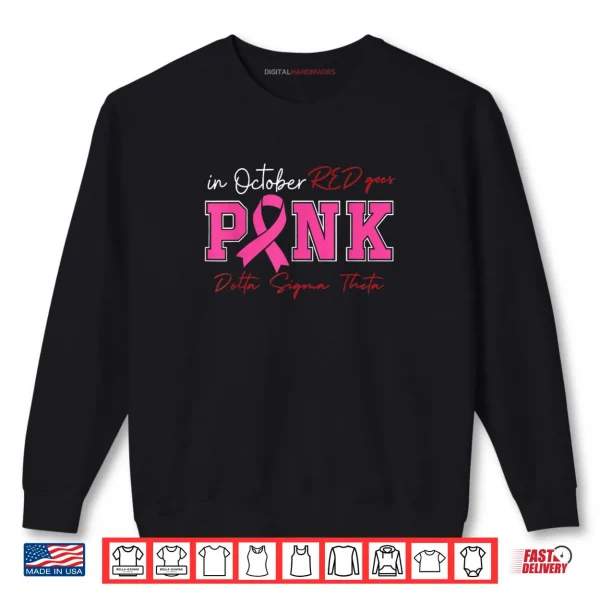 Sweatshirt Deltas Wear Pink Breast Cancer Awareness Pink Ribbon Shirt