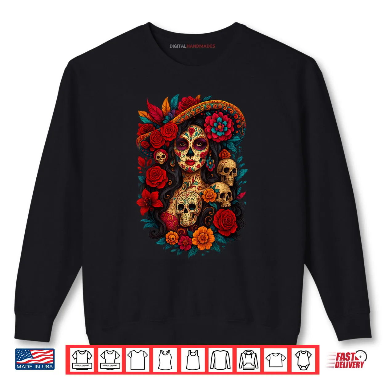 Dia De Los Muertos Mexican Day of The Dead Floral Women Shirt Dia De Los Muertos Mexican Day of The Dead Floral Women Shirt